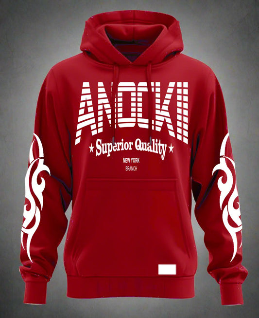 Anockii Couture Red Tribal Hoodie